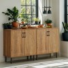 Hommoo 59" Farmhouse Sideboard Buffet, Kitchen Storage Cabinets with Adjustable Shelves - 4 of 4