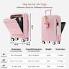 Sevobal Luggage Front Opening 20-Inch Carry-On Luggage with Expandable Travel Bag Set, Abs Hard Shell Two-Piece Suitcase Set, Pink, 14"*8"*21.6" - 4 of 4