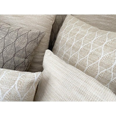 Summer Flora Mocha Dralon Acrylic Indoor Outdoor Pillow