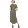 Women's Short Sleeve V-Neck Maxi Dress - White Mark - 4 of 4