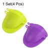Unique Bargains Heat Resistant Kitchen Utensil Sets Silicone Oven Mitts 4 Pcs - 3 of 4