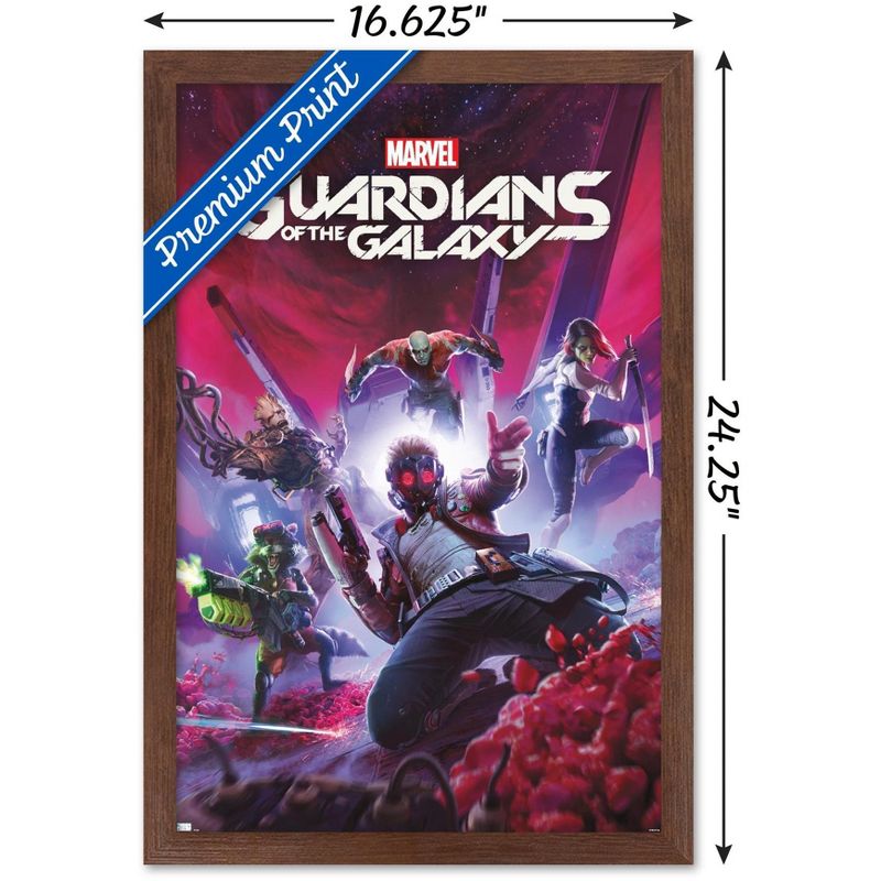 Trends International Marvel's Guardians of the Galaxy Video Game - Key Art Framed Wall Poster Prints, 3 of 7