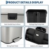 Fingerprint-Proof Stainless Steel Trash Can - Soft-Close Lid, Foot Pedal, Removable Inner Bucket - 4 of 4