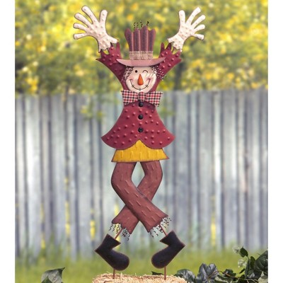 Lakeside Winking Scarecrow Garden Stake - Halloween Yard Decoration