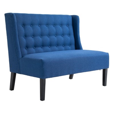 NicBex Armless Loveseat Sofa Modern Upholstered Button Tufted Sofa Couch with Wood Legs for Living Room