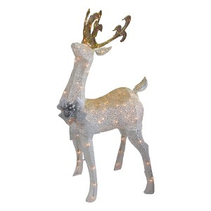 Northlight Lighted Standing Buck Outdoor Christmas Decoration - 48" - Warm White Lights - 1 of 4