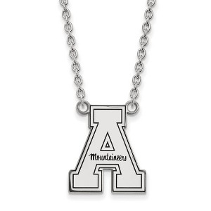 Black Bow Jewelry Sterling Silver Appalachian State Mountaineers NCAA Necklace 18 Inch - 1 of 4