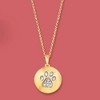 Ross-Simons Paw Print Circle Pendant Necklace in 18kt Yellow Gold Over Sterling Silver Size 16 - 3 of 4