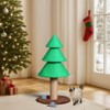 SEVOBAL Pet Tower Christmas Tree Cat Scratcher, Cat Scratching Post for Indoor Cats Cat Scratching Tree Cat Scratch Tower, Green, 15.7"*15.7"*31.5" - 2 of 4