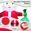 Tangkula 5FT Christmas Inflatable Santa Claus Blow up Yard Decoration w/ Built-in LED Lights & Powerful Air Fan Self-inflatable Christmas Santa Claus - image 4 of 4