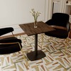 Leisuremod Vail 24-Inch Square Dining Table with MDF Top and Square Steel Base for Kitchen, Dining, and Pub - 2 of 4