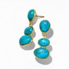 Ross-Simons Mohave Turquoise Drop Earrings in 18kt Gold Over Sterling - 3 of 4