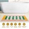 Folkulture Checkered Green Bathroom Rug | 20" x 30" Microfiber Bath Mat | Quick-Drying, Washable & Non-Slip Bath Rug for Bathroom & Washroom - 2 of 4