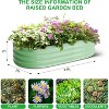 2Pcs Oval Raised Beds for Outdoor, Planter Raised Boxes with Open-Ended Base, Large Raised Planter Beds for Vegetables, Flowers - 2 of 4