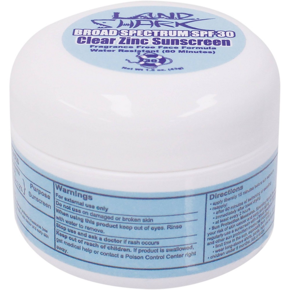 Photos - Sun Skin Care Land Shark Reed Safe Face Clear Zinc Sunscreen - SPF 30 - 1.5oz