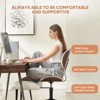 Bestier Ergonomic Criss Cross Chair, PU Leather Swivel Chair with Wheel & Bentwood, Lumbar Support for Yoga Meditation - 3 of 4