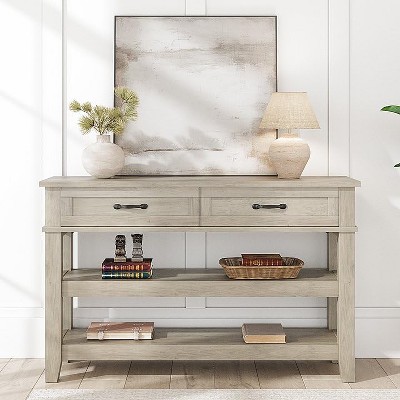 47.2" Entryway Table, Console Table with 2 Storage Drawers