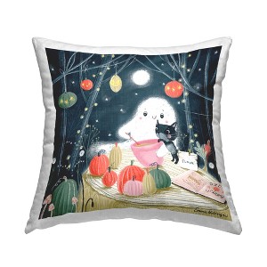 Stupell Industries Halloween Ghost & Cat Baking - 1 of 3