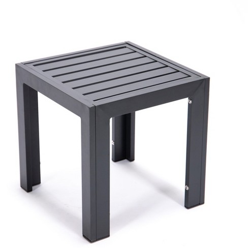 Leisuremod Modern Side Table Aluminum Patio Accent Table Chelsea Series ...