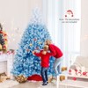 Costway 5/6/7/8 FT Artificial Christmas Tree with 456/820/1264/1774 Branch Tips & Folding Metal Stand White & Blue/White & Pink - 4 of 4