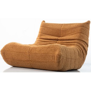 Evita Adult Bean Bag Sofa Set with Ottoman - Memory Foam, Premium Teddy Fabric，Comfy Floor Chair for Lounge & Reading - 1 of 4