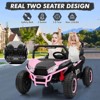 Jojoka 24V 2 Seater Ride On Car, XXXL Off-Road UTV for Kids w/Metal Frame, Wide Seat,Pop Music,3 Speeds for Boys and Girls - 3 of 4