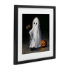 Stupell Industries Vintage Halloween Ghost & Pumpkin Framed Print Under Glass - 2 of 4
