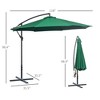 10' Cantilever Hanging Tilt Offset Patio Umbrella w/ UV & Water Safe Material & Cross Base (Weight Not Included) - 3 of 4