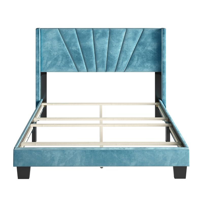  Ariana Velvet Upholstered Platform Bed Frame - Eco Dream, 3 of 9