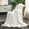 Cozy Bliss Faux Fur Throw Blankets, Plush Fuzzy Soft Thick Bubble Blanket for Sofa, Bedroom, Living Room - 2 of 4