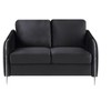 VYNXARIA 54" Black Velvet Modern Chic Loveseat Couch,Sofa for Living Room Bedroom - 3 of 4