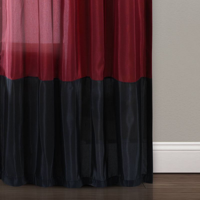 2pk 42&#34;x95&#34; Light Filtering Milione Fiori Curtain Panels Red - Lush D&#233;cor, 5 of 8