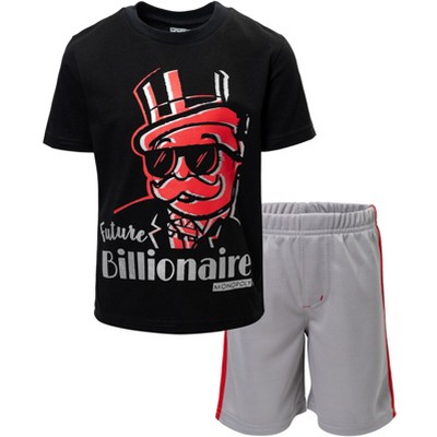 MONOPOLY T-Shirt and Mesh Shorts Outfit Set Toddler