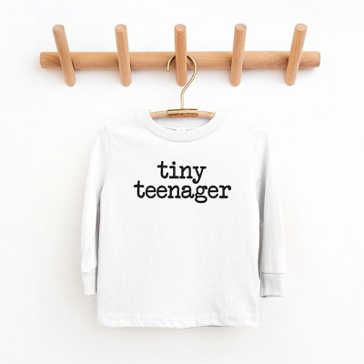 The Juniper Shop Tiny Teenager Typewriter Toddler Long Sleeve Tee