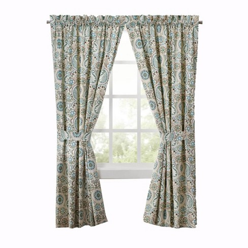 Waverly Williamsburg Lined Drapery Pair with 2024 Tie Backs 100