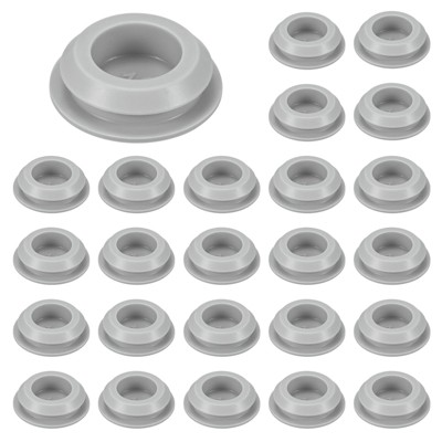 Unique Bargains Rubber Corrosion-Resistant Silicone Snap-in Locking Hole Plugs Gray