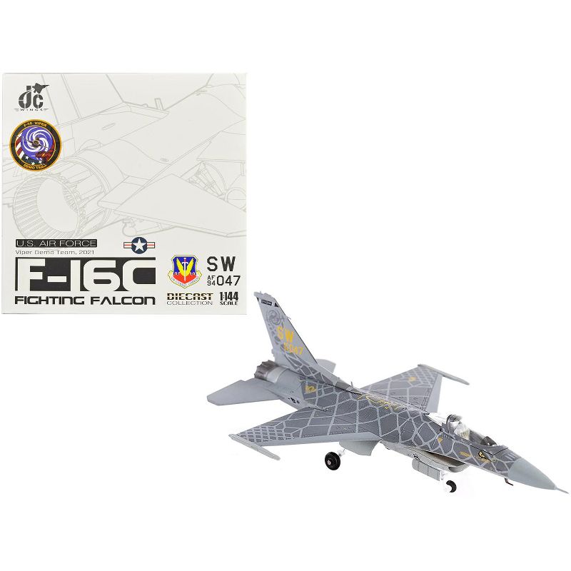 Lockheed Martin F-16C Fighting Falcon Fighter Aircraft "Viper Demo Team" (2021) US Air Force 1/144 Diecast Model by JC Wings, 1 of 5