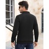 Men's Mock Neck Button-Front Sweatshirt - Long Sleeve Fleece Pullover with Chest Pocket - 3 of 4