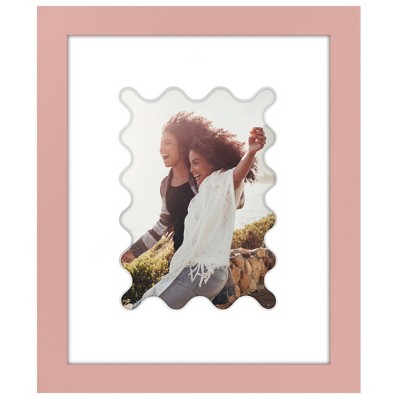 Americanflat 8" x 10" Picture Frame with Mat - Arch, Oval & Wavy Designs - Stylish Decor for Living Rooms, Dorms, Offices & More