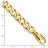 Black Bow Jewelry Men's 14k Yellow Gold, 9.25mm Fancy-Link Chain Bracelet - 8 Inch - 3 of 4
