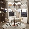 LeisureMod Bristol 35'' Modern Round Dining Table – Durable MDF Top and Wood-Transfer Cherry Steel Base for Kitchen, Dining Room, or Cafes - 4 of 4