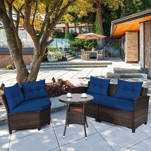 Costway 4 piece rattan patio online set