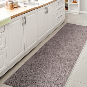 Clayton Coastal Solid Glam Shag Machine-Washable Rug - JONATHAN Y - 1 of 4