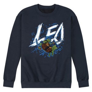 Men's - Teenage Mutant Ninja Turtles Mutant Mayhem - Sketch Leo Graphic Fleece Sweatshirt - 1 of 4