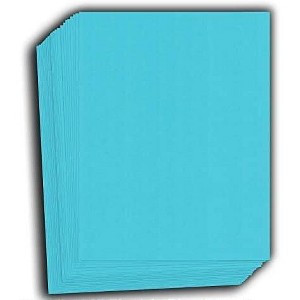 Hamilco Colored Cardstock Scrapbook Paper 8.5" x 11" Electric Blue Color Card Stock Paper 50 Pack - 1 of 4