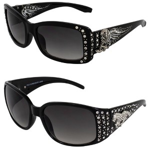 2 Pairs of Global Vision Eyewear Belle Assortment Fashion Glasses with Smoke, Smoke Lenses - 1 of 4