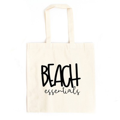 City Creek Prints Beach Essentials Canvas Tote Bag - 15x16 - Natural ...