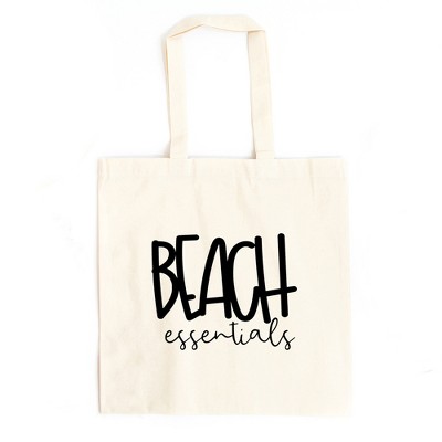 City Creek Prints Beach Essentials Canvas Tote Bag - 15x16 - Natural