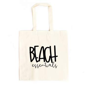 City Creek Prints Beach Essentials Canvas Tote Bag - 15x16 - Natural