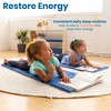 ECR4Kids Everyday Folding Rest Mat, 4-Section, 5/8in, Blue/Grey - 3 of 4
